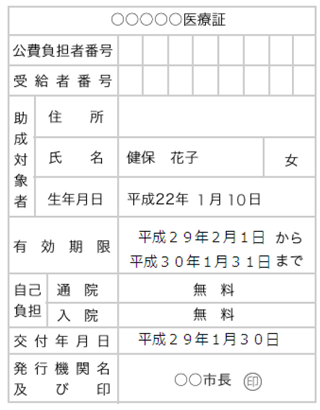 医療証サンプル
